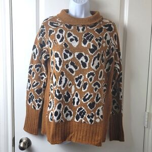 ALISON ANDREWS Leopard Print Sweater